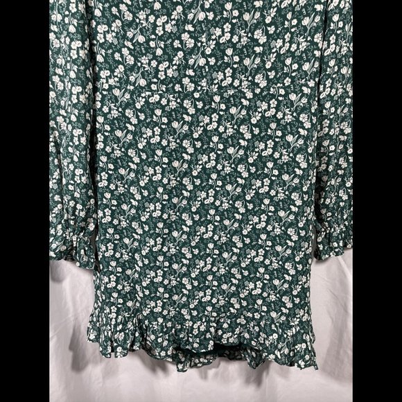 Reformation Elenor Open Back Green Mini Dress - Picture 9 of 14